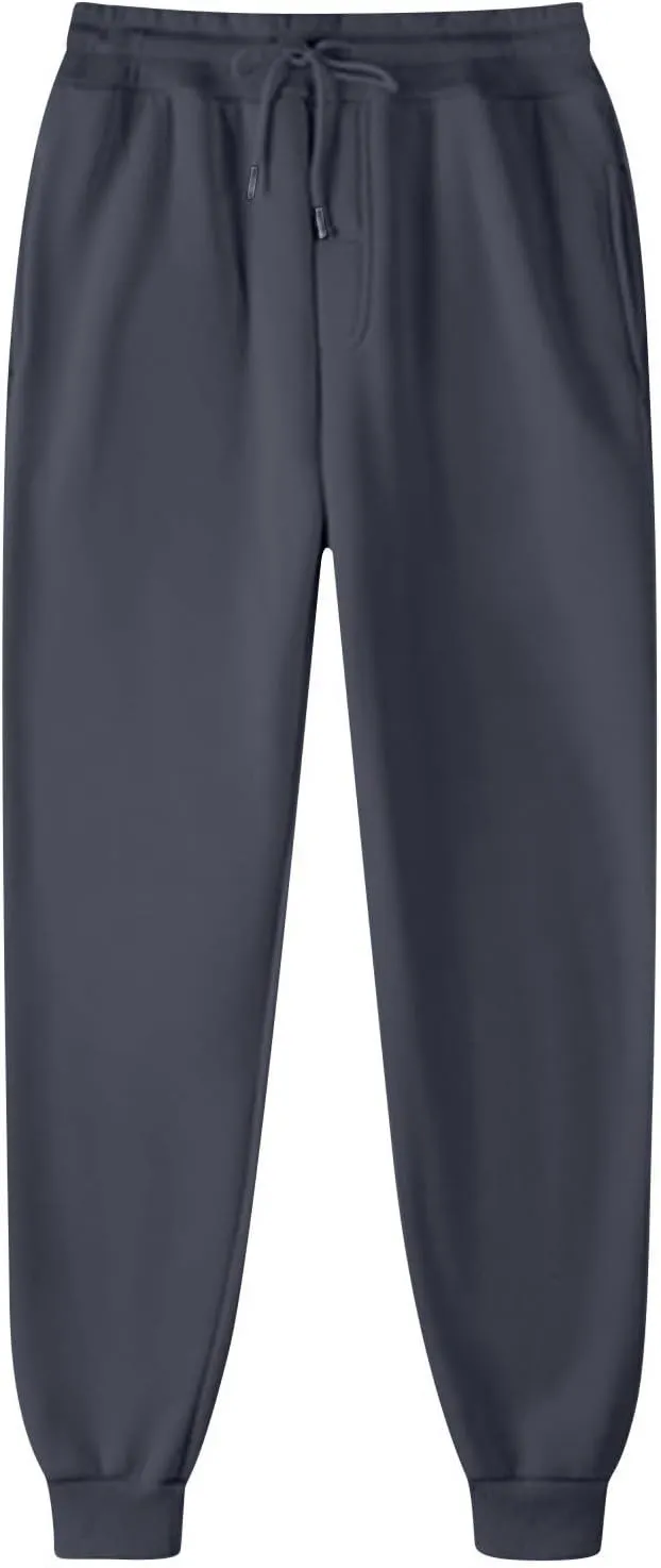 Womens Fleece High Waisted Sweatpants Drawstring Lounge Joggers Pants Mid Rise Workout Active Lounge with Pockets