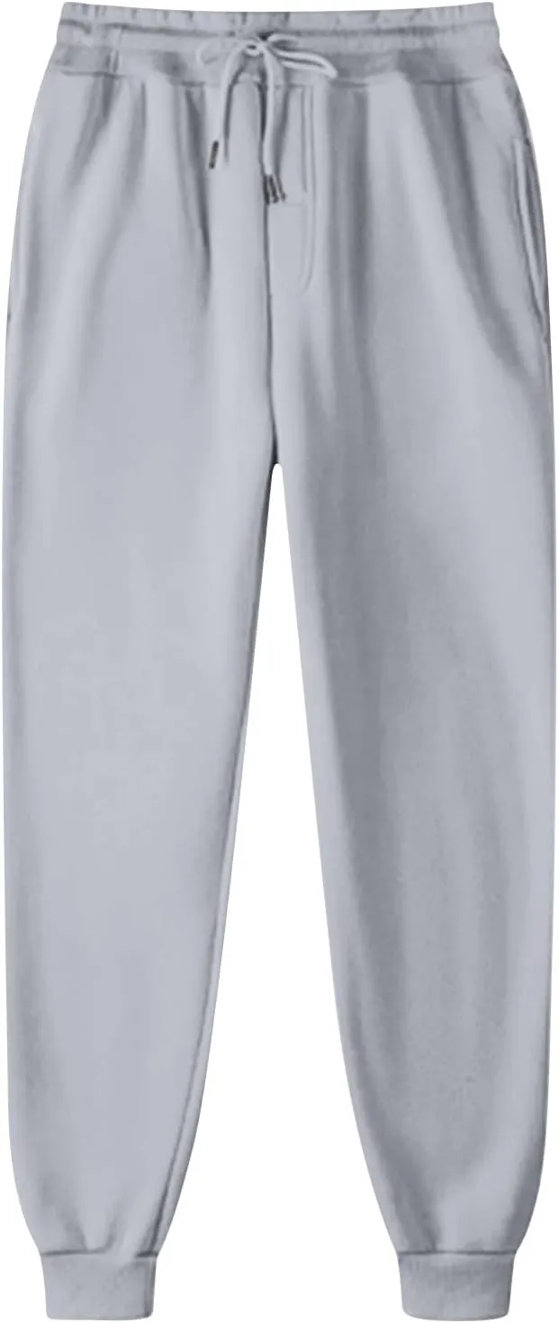 Womens Fleece High Waisted Sweatpants Drawstring Lounge Joggers Pants Mid Rise Workout Active Lounge with Pockets