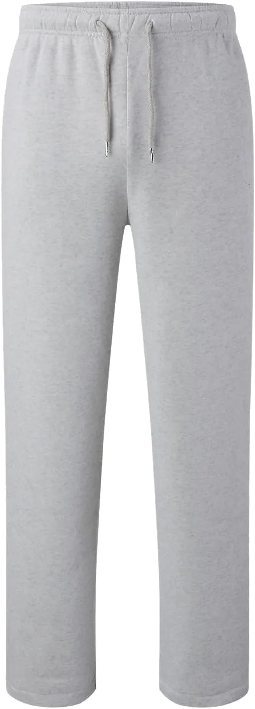 Women's Fleece Lined Sweatpants Casual Fall High Waisted Drawstring Baggy Wide Straight Leg Lounge Pants with Pockets