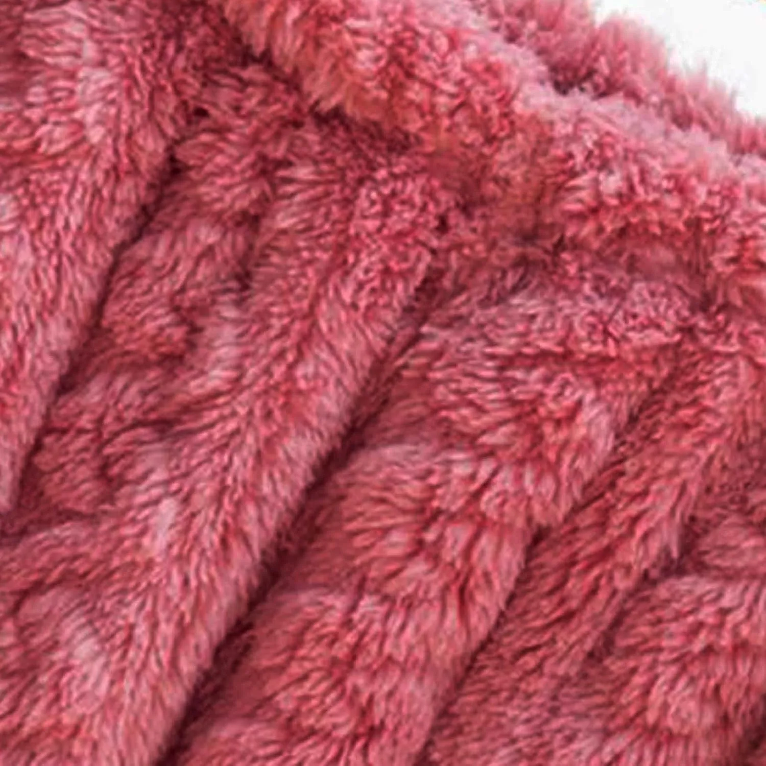 Women's Fleece Pajama Pants Fuzzy Cozy Thicken Warm Lounge Bottoms Elastic Waist Cuffed Trousers Solid Color Home Pant