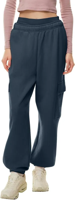 Womens Fleece Sweatpants Warm Baggy Pants 2024 Y2k Comfy Oversized Fall Joggers High Waisted Cotton Lounge Pockets