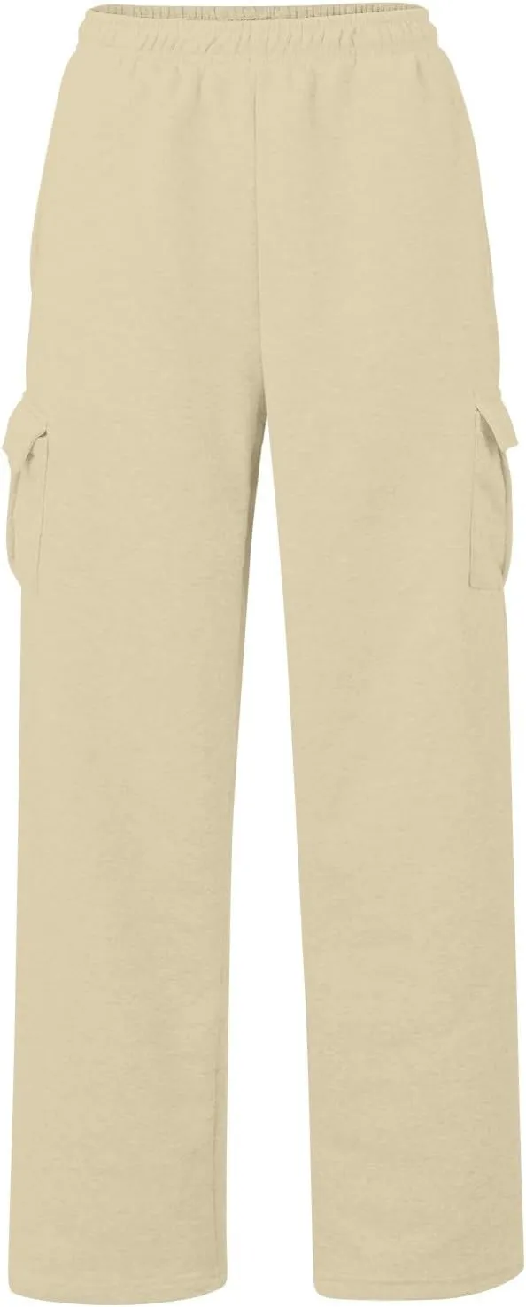 Womens Fleece Sweatpants Warm Baggy Pants 2024 Y2k Comfy Oversized Fall Joggers High Waisted Cotton Lounge Pockets