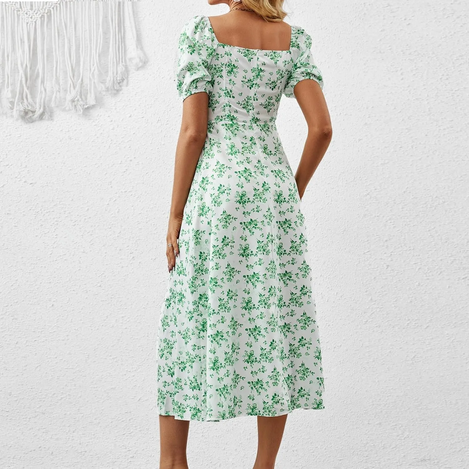 Womens Floral Wedding Guest Dress Summer Long 2025 Spring Dresses Summer Graduation Dresses Aline Hawaiian Dress