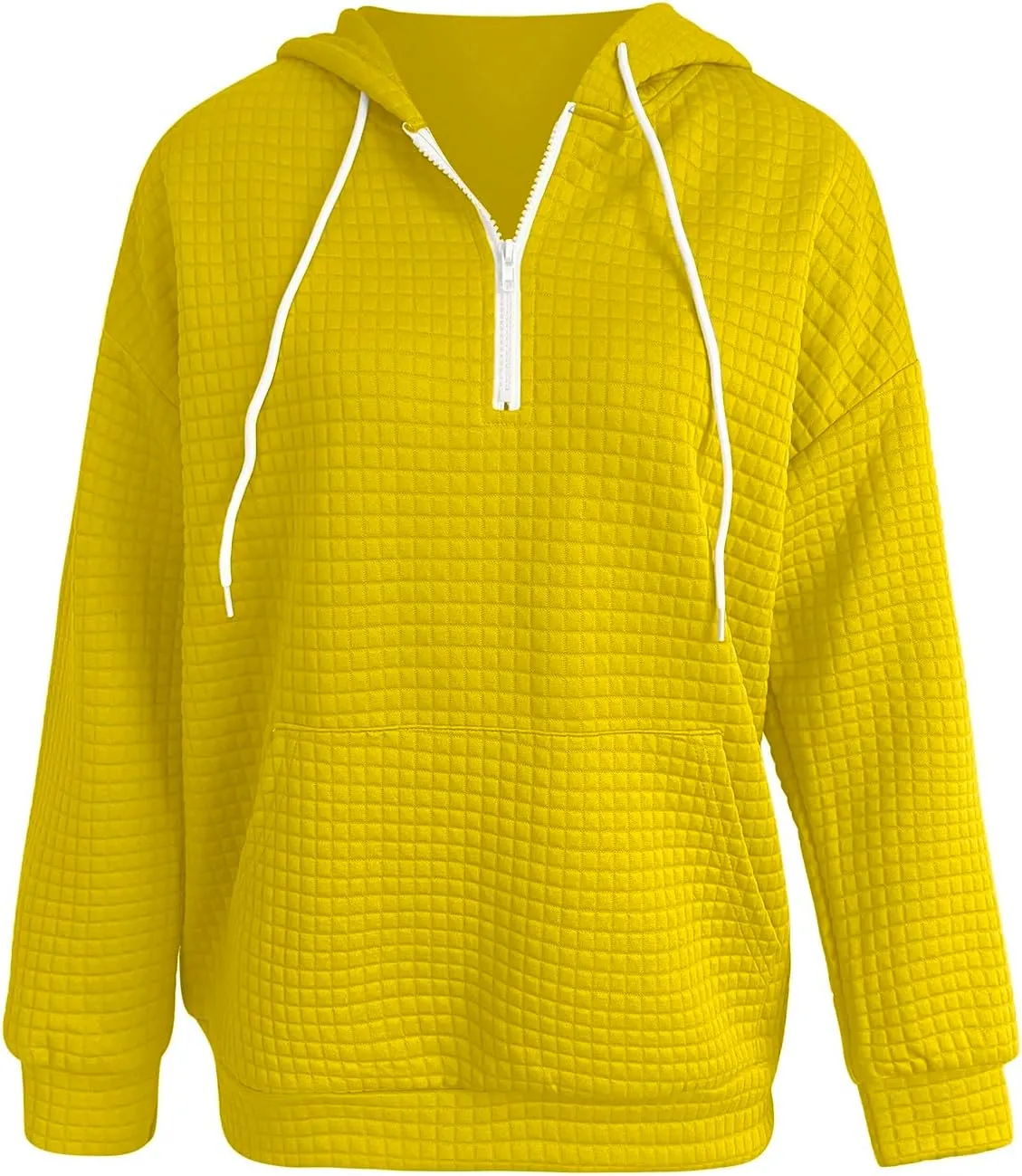 Womens Half Zip Sweatshirts Cropped Hoodies Fleece Quarter Zip Up Pullover Sweaters 2023 Winter Fall Outfits