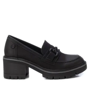 Women's Heeled Moccasins In Black Safe Guard