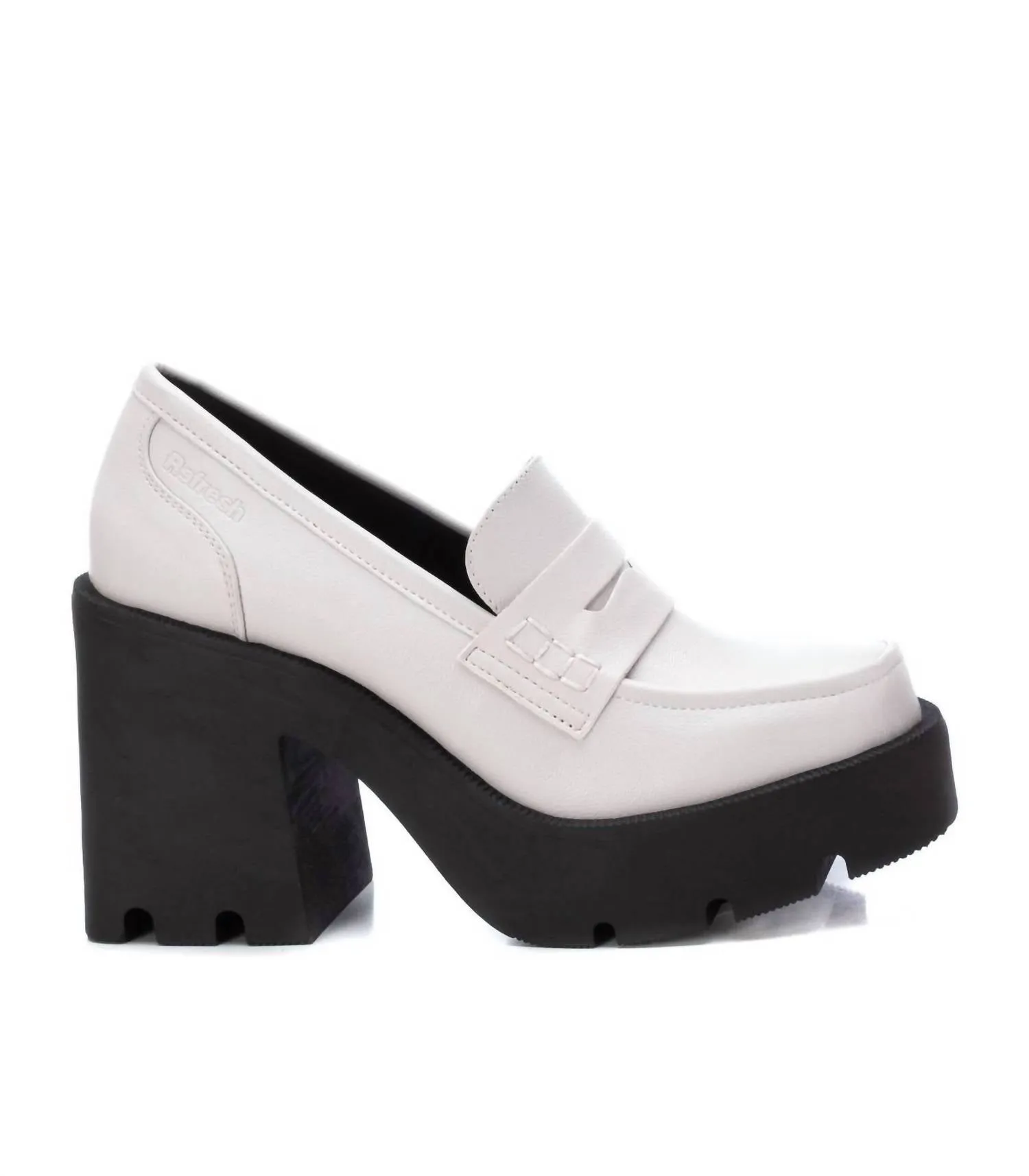 Women's Heeled Moccasins In Ice Breathable mesh