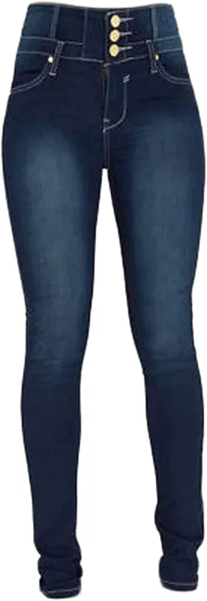 Women's high-Rise Slim-fit Stretch Jeans Colombian Design Butt Lift Jeans High Waisted Sexy Skinny Denim Pants Trousers (X-Large,Dark Blue 2)