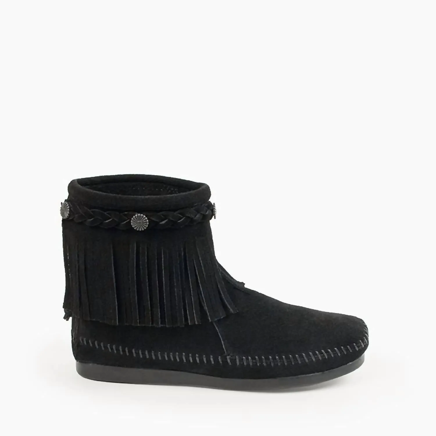 Modern Footwear Women's High Top Back Zip Moccasin Boot In Black