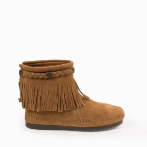 Office Day Women's High Top Back Zip Moccasin Boot In Taupe