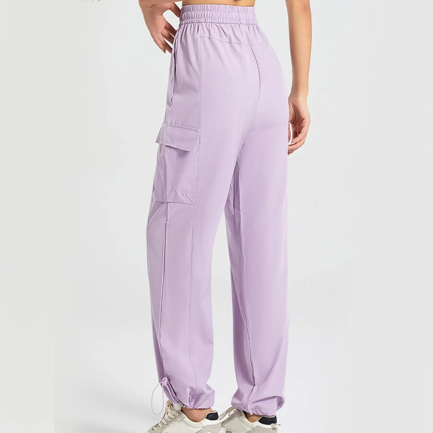 Women's high Waisted Baggy Cargo Sweatpants with Drawstring Cinch Bottom Jogging Sweat Pants Workout Clothes