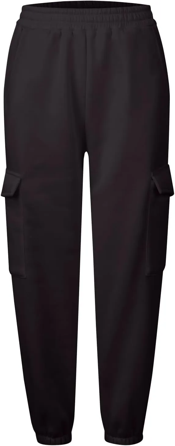 Women's High Waisted Baggy Sweatpants Jogging Pants with Pockets Fashion Cinch Bottom Joggers Trendy Clothing