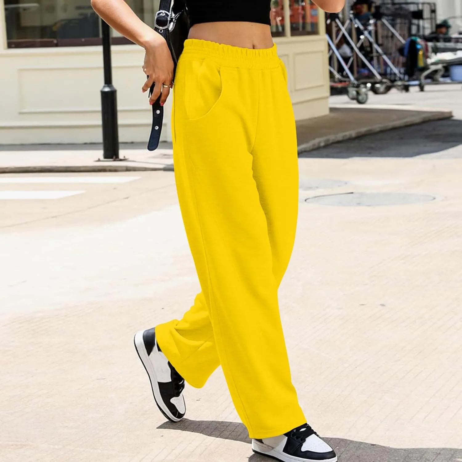 Women's High Waisted Baggy Sweatpants Workout Active Joggers Lounge Bottoms Casual 2024 Trendy Sweat Pant Plus Size