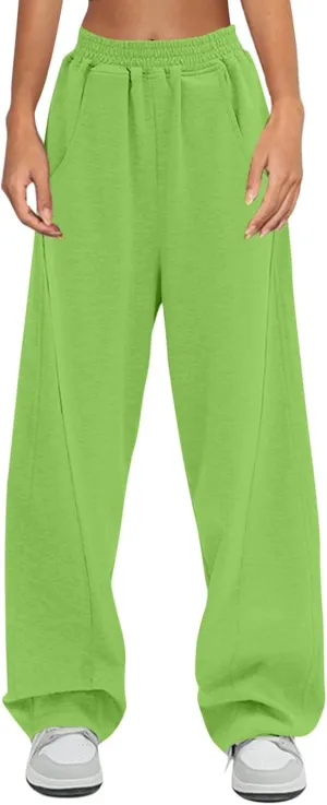 Women's High Waisted Baggy Sweatpants Workout Active Joggers Lounge Bottoms Casual 2024 Trendy Sweat Pant Plus Size