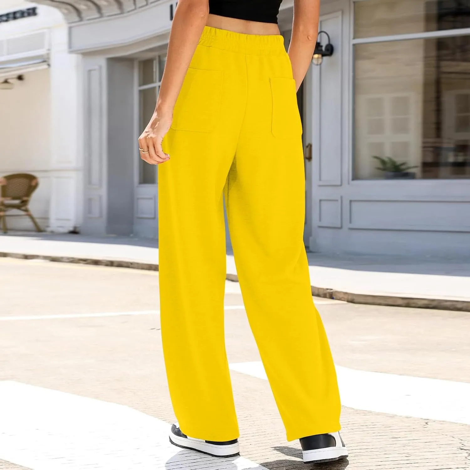 Women's High Waisted Baggy Sweatpants Workout Active Joggers Lounge Bottoms Casual 2024 Trendy Sweat Pant Plus Size
