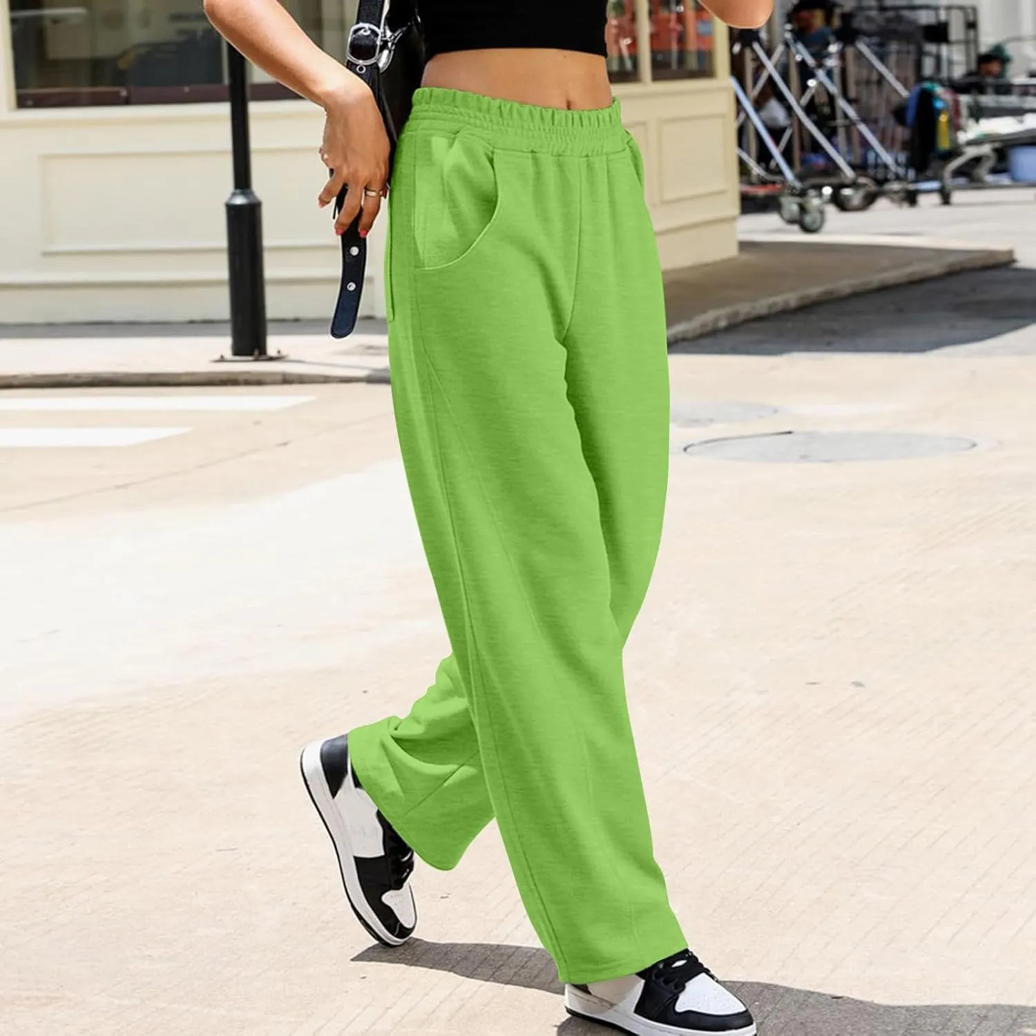 Women's High Waisted Baggy Sweatpants Workout Active Joggers Lounge Bottoms Casual 2024 Trendy Sweat Pant Plus Size