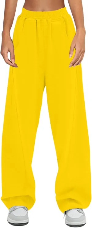 Women's High Waisted Baggy Sweatpants Workout Active Joggers Lounge Bottoms Casual 2024 Trendy Sweat Pant Plus Size
