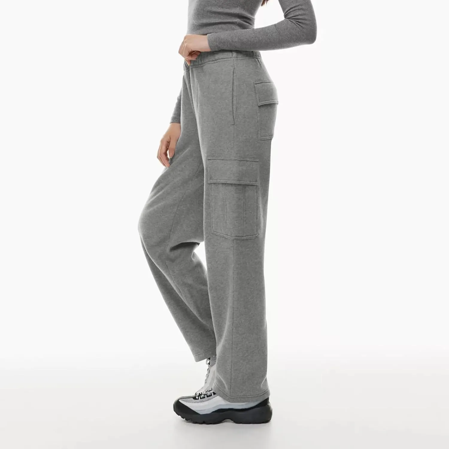 Womens High Waisted Joggers with Pockets Baggy Cinch Bottom Sweatpants 2024 Trendy Drawstring Joggers Clothes Outfits