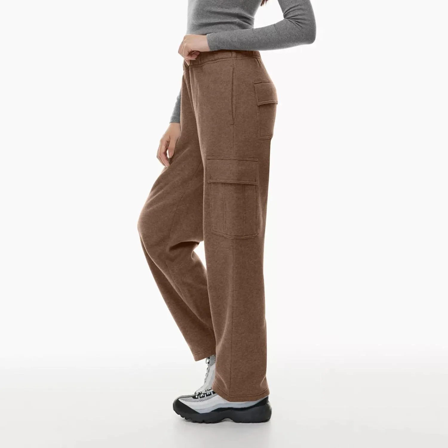 Womens High Waisted Joggers with Pockets Baggy Cinch Bottom Sweatpants 2024 Trendy Drawstring Joggers Clothes Outfits