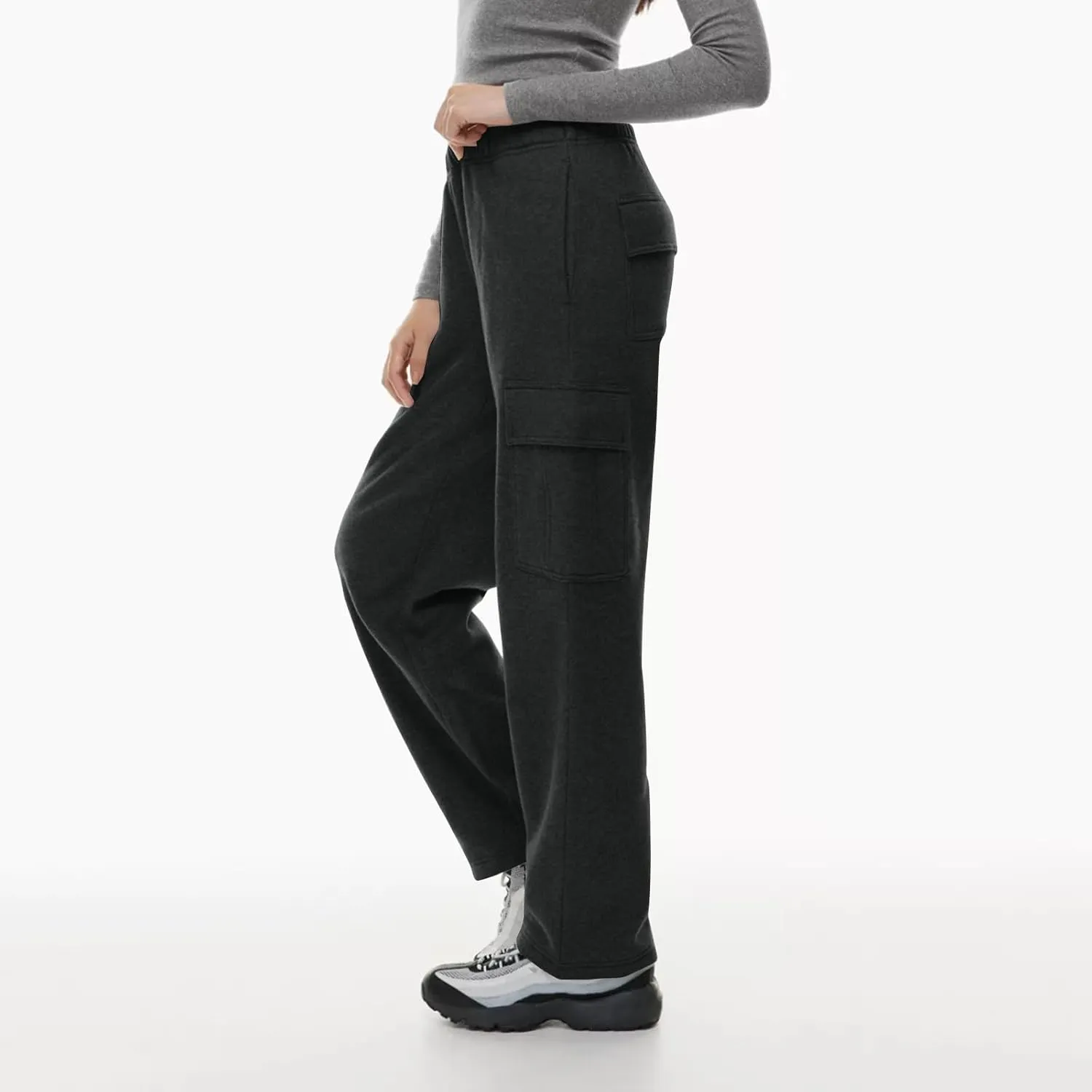 Womens High Waisted Joggers with Pockets Baggy Cinch Bottom Sweatpants 2024 Trendy Drawstring Joggers Clothes Outfits