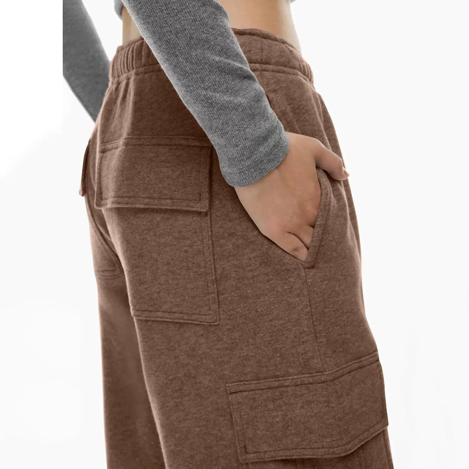 Womens High Waisted Joggers with Pockets Baggy Cinch Bottom Sweatpants 2024 Trendy Drawstring Joggers Clothes Outfits