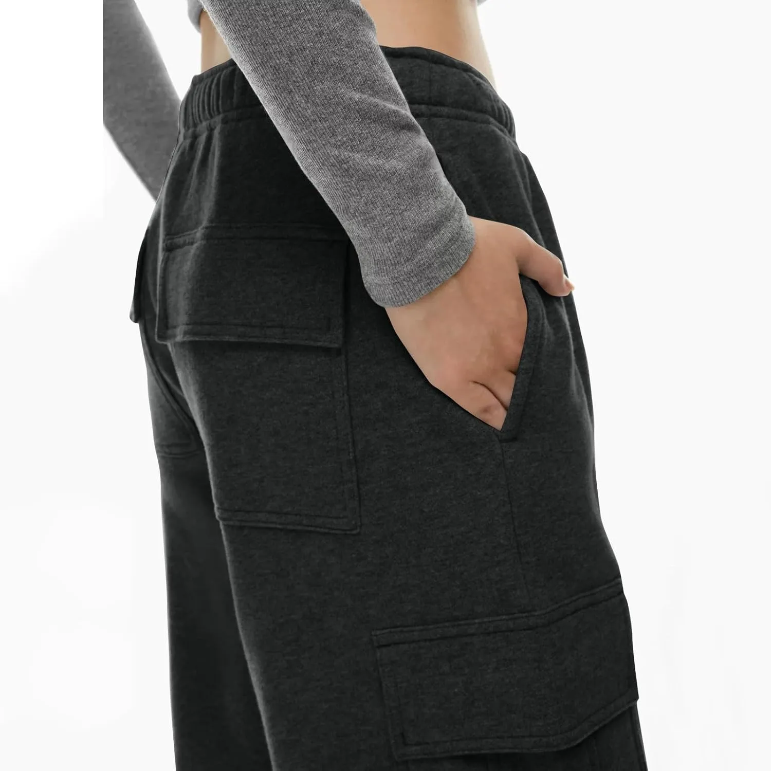 Womens High Waisted Joggers with Pockets Baggy Cinch Bottom Sweatpants 2024 Trendy Drawstring Joggers Clothes Outfits