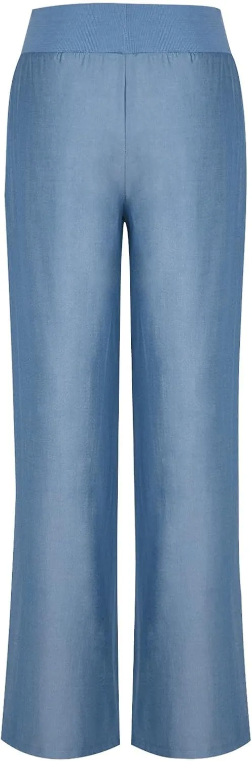 Women's High Waisted Wide Leg Pants Loose Lace-Up Straight Leg Pants Soft Comfy Lightweight Casual Pants Trousers