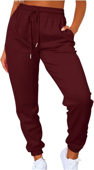 Womens Joggers with Pockets High Waisted Lightweight Workout Travel Casual Outdoor Running Athletic Track Hiking Pants
