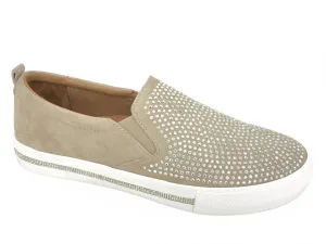 Women's Kamada Slip-On Shoe In Taupe Breathable Uppers