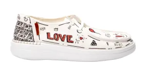 Women's Kayak 2 Slip-On Loafer In Love Doodle Bold Sprint Slip Friendly