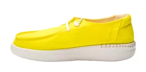 Women's Kayak 2 Slip-On Loafer In Neon Yellow Woven Leather