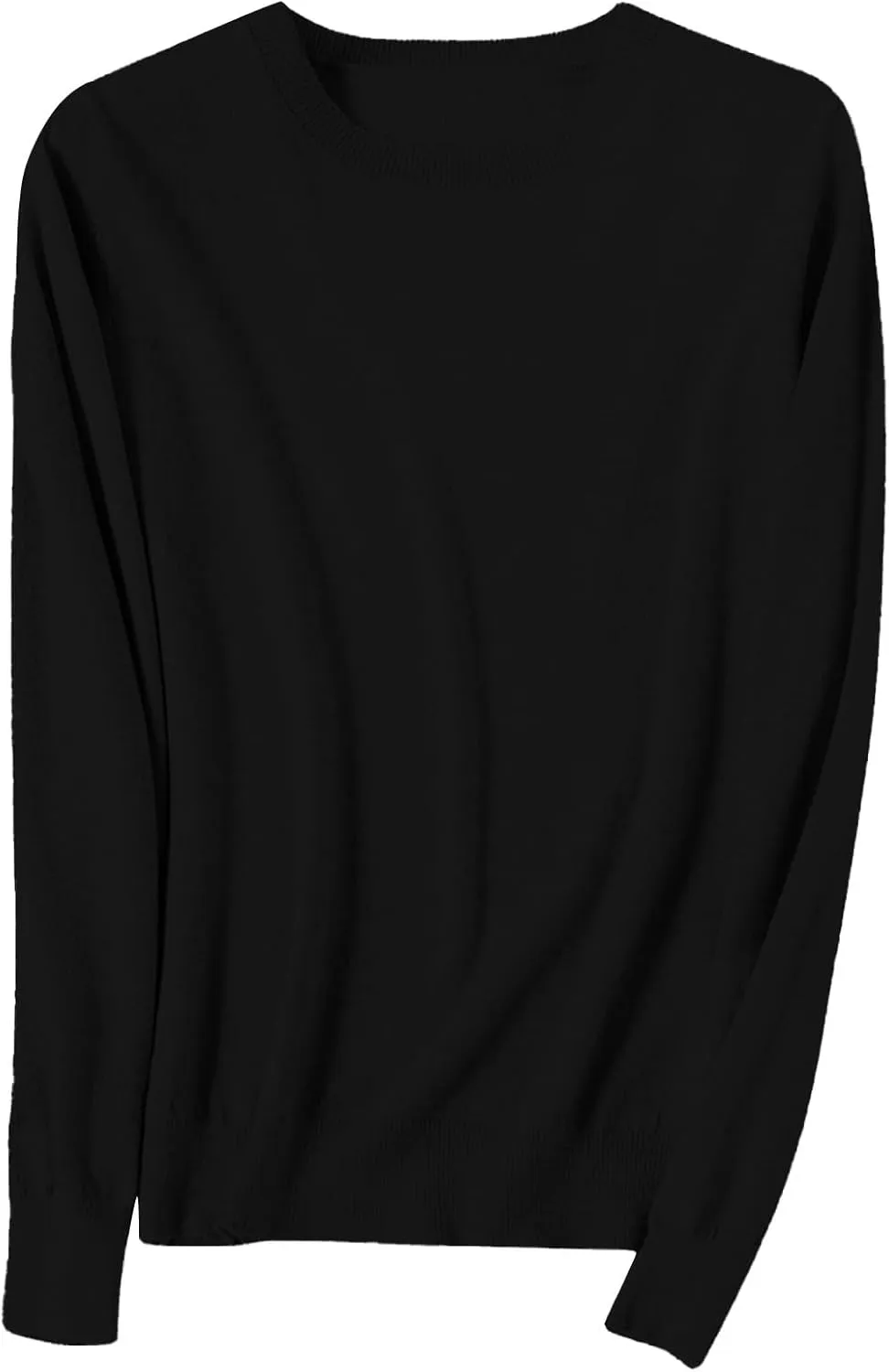 Women's Knit Cashmere Sweater Long Sleeve Crew Neck Warm Comfort Pullover Lightweight Y2k Fashion Dressy Sweaters