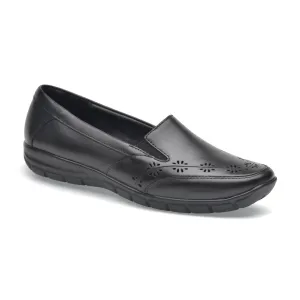 Women's Lambskin Moccasin In Black Durable Comfort Shoes Lace Up