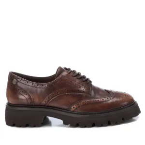 Women's Leather Moccasins In Brown Balanced Design