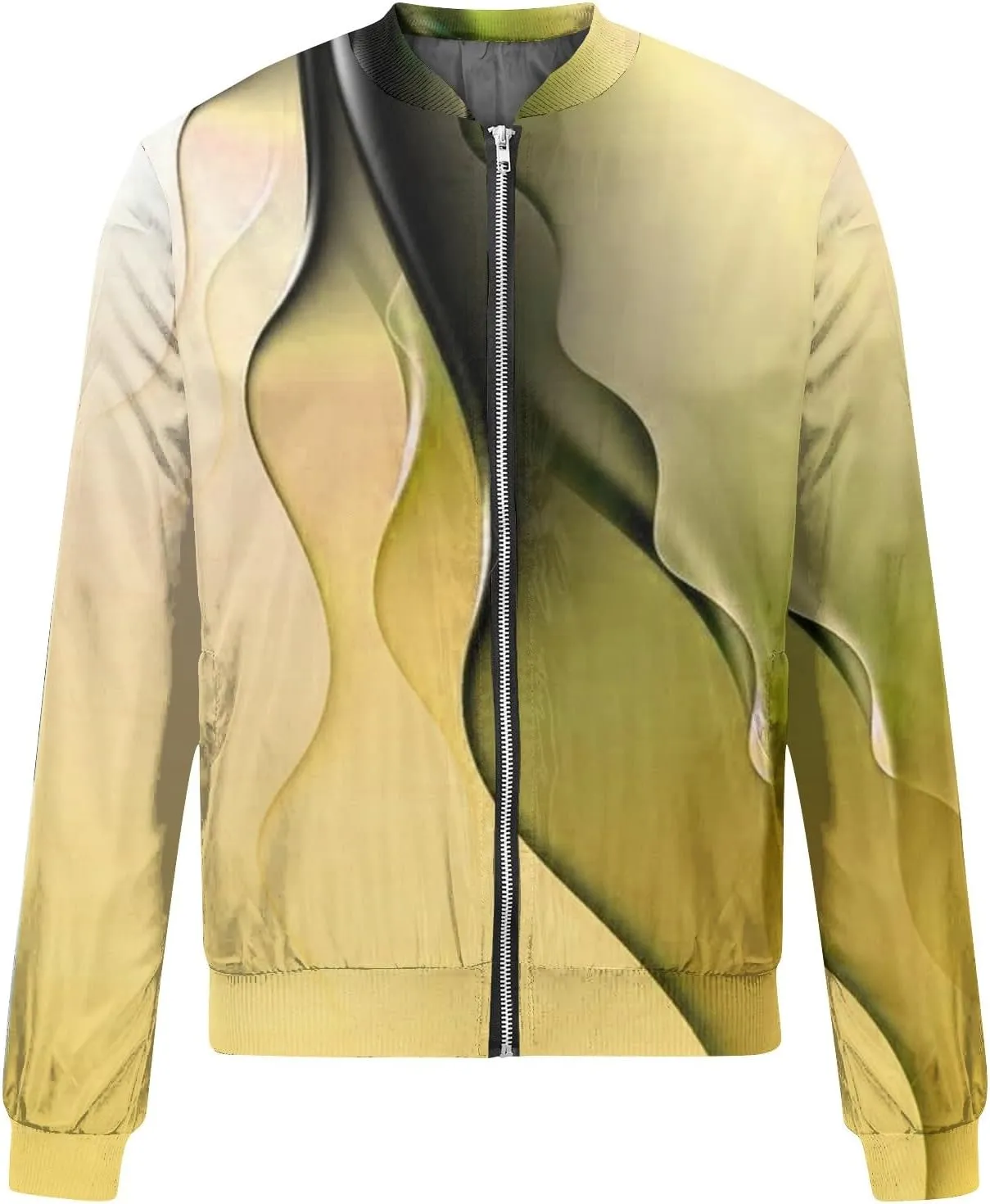 Womens Lightweight Bomber Jacket Casual Long Sleeve Fall Zip Up Coat Casual Floral Print Lightweight Fall Windbreaker