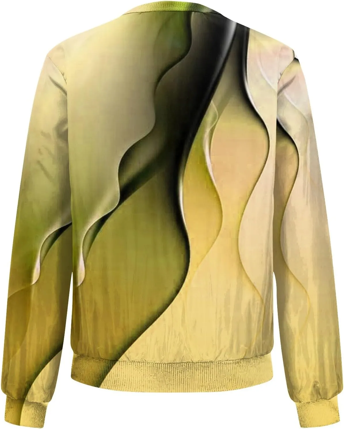 Womens Lightweight Bomber Jacket Casual Long Sleeve Fall Zip Up Coat Casual Floral Print Lightweight Fall Windbreaker