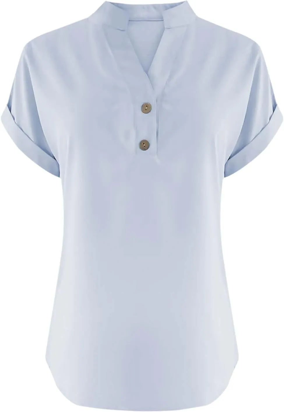 Womens Linen Shirts Short Sleeve V Neck Henley Shirts Solid Hippie T Shirts Summer Casual Dressy Blouses Boho Tunics