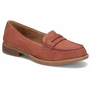 Women's Marlo Loafer - Medium In Rust Suede Chic Design Indoor