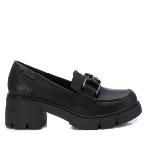 Women's Moccasins In Black Flower Walk