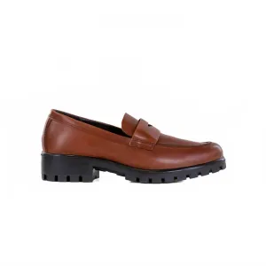 Women's Modtray Penny Loafer In Cognac Waterproof Option