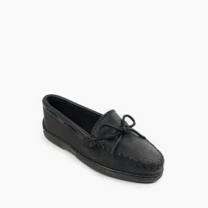 Women's Moosehide Classic Moccasin In Black Orthopedic Comfort