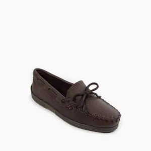Slip Easy Women's Moosehide Classic Moccasin In Brown