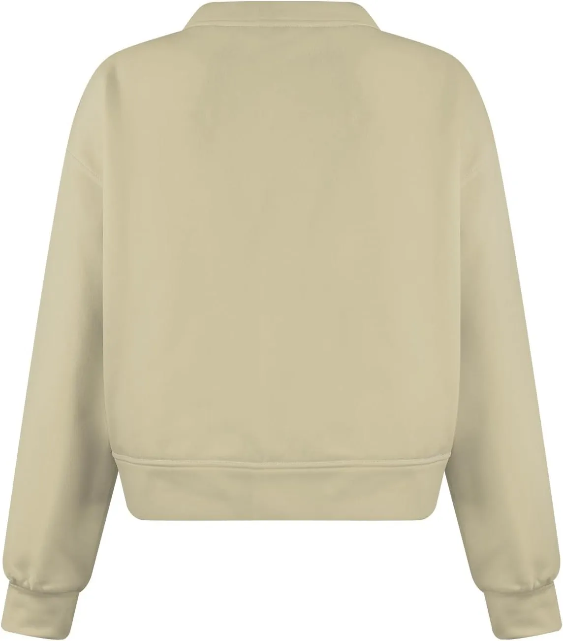 Women's Oversized Cropped Sweatshirts Crewneck Solid Color Workout Loose Pullover Sweater Fall Outfits
