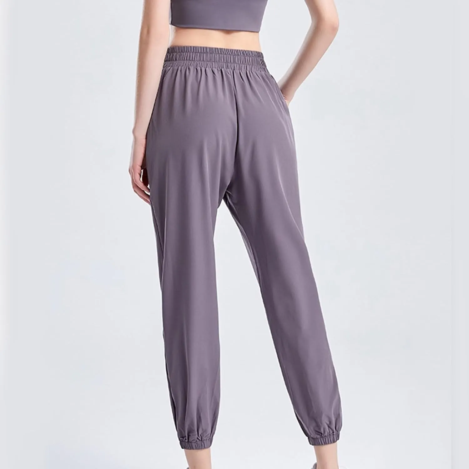 Women's Pants with Pockets High Waisted Lounge Casual Wide Leg Drawstring Sweatpant Baggy 2024 Trendy Baggy Bottom