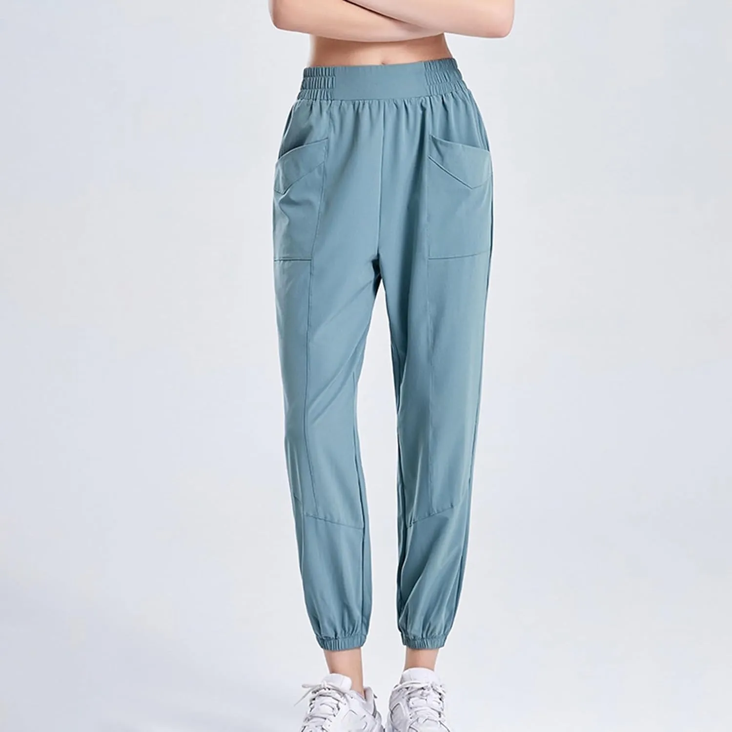 Women's Pants with Pockets High Waisted Lounge Casual Wide Leg Drawstring Sweatpant Baggy 2024 Trendy Baggy Bottom