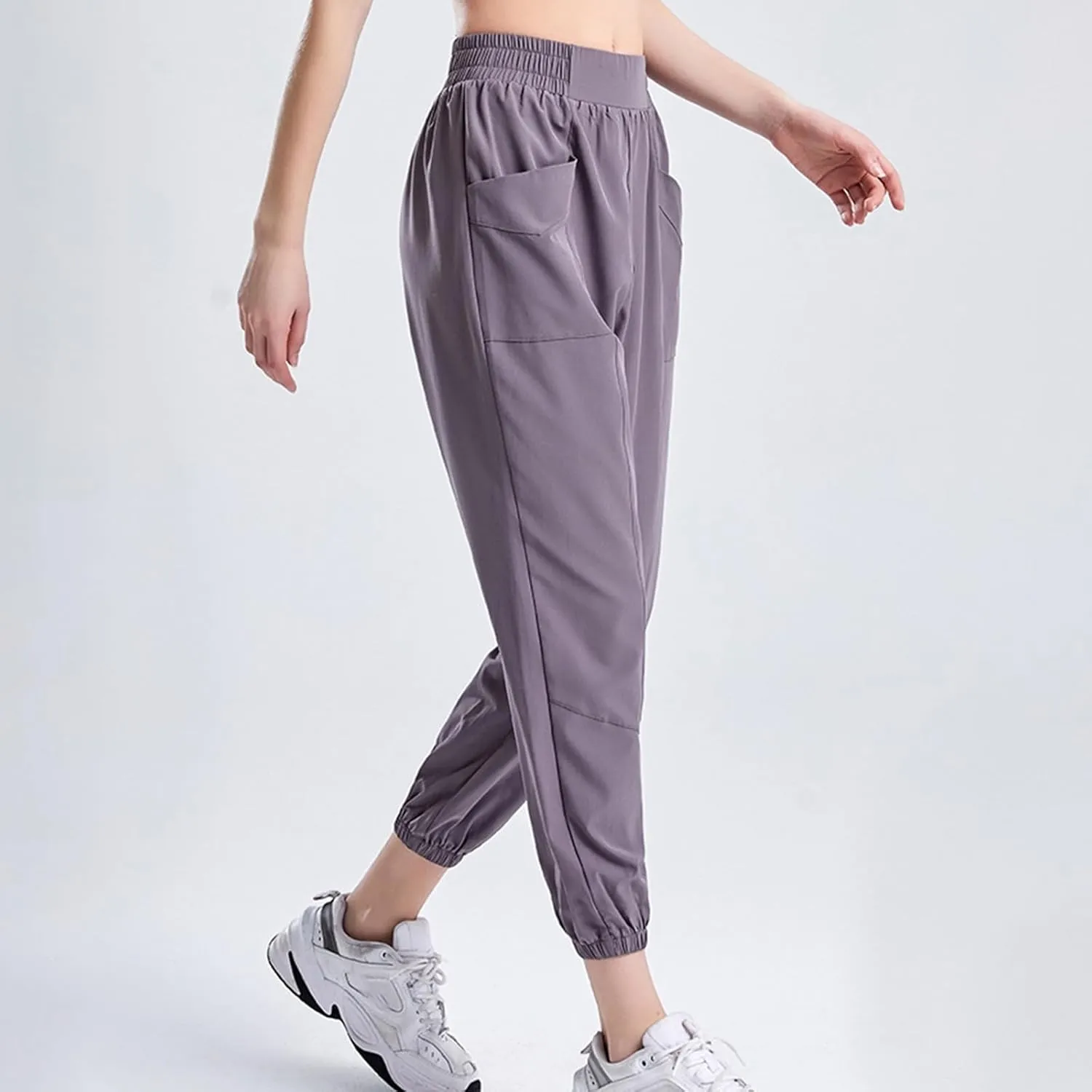 Women's Pants with Pockets High Waisted Lounge Casual Wide Leg Drawstring Sweatpant Baggy 2024 Trendy Baggy Bottom