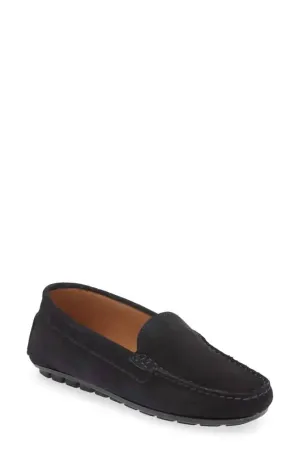 Women's Parma Driver Moc Toe Loafer In Navy Form Neat Easy Care