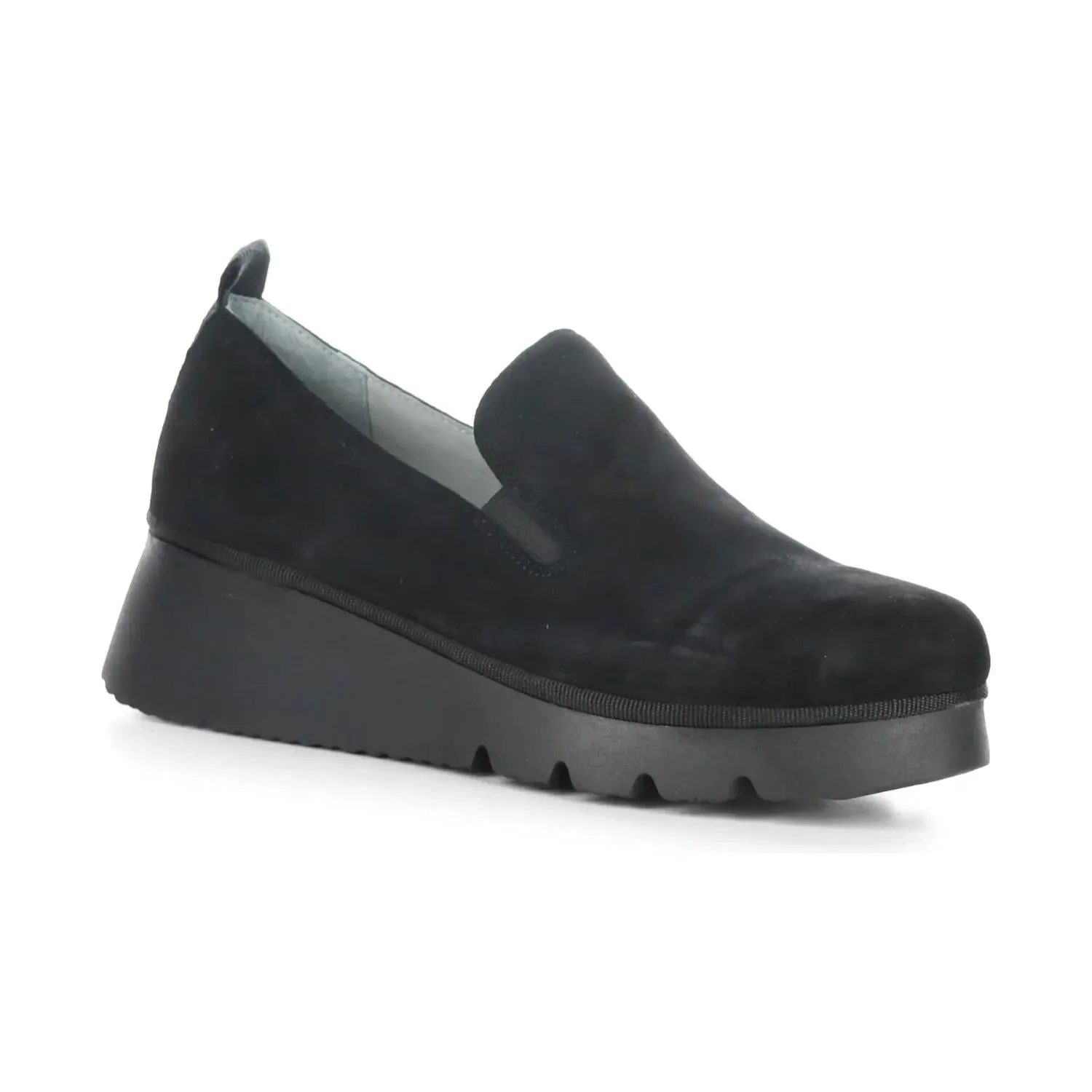 Women's Pece Wedge Shoe In Black Contoured Lift Neon Base