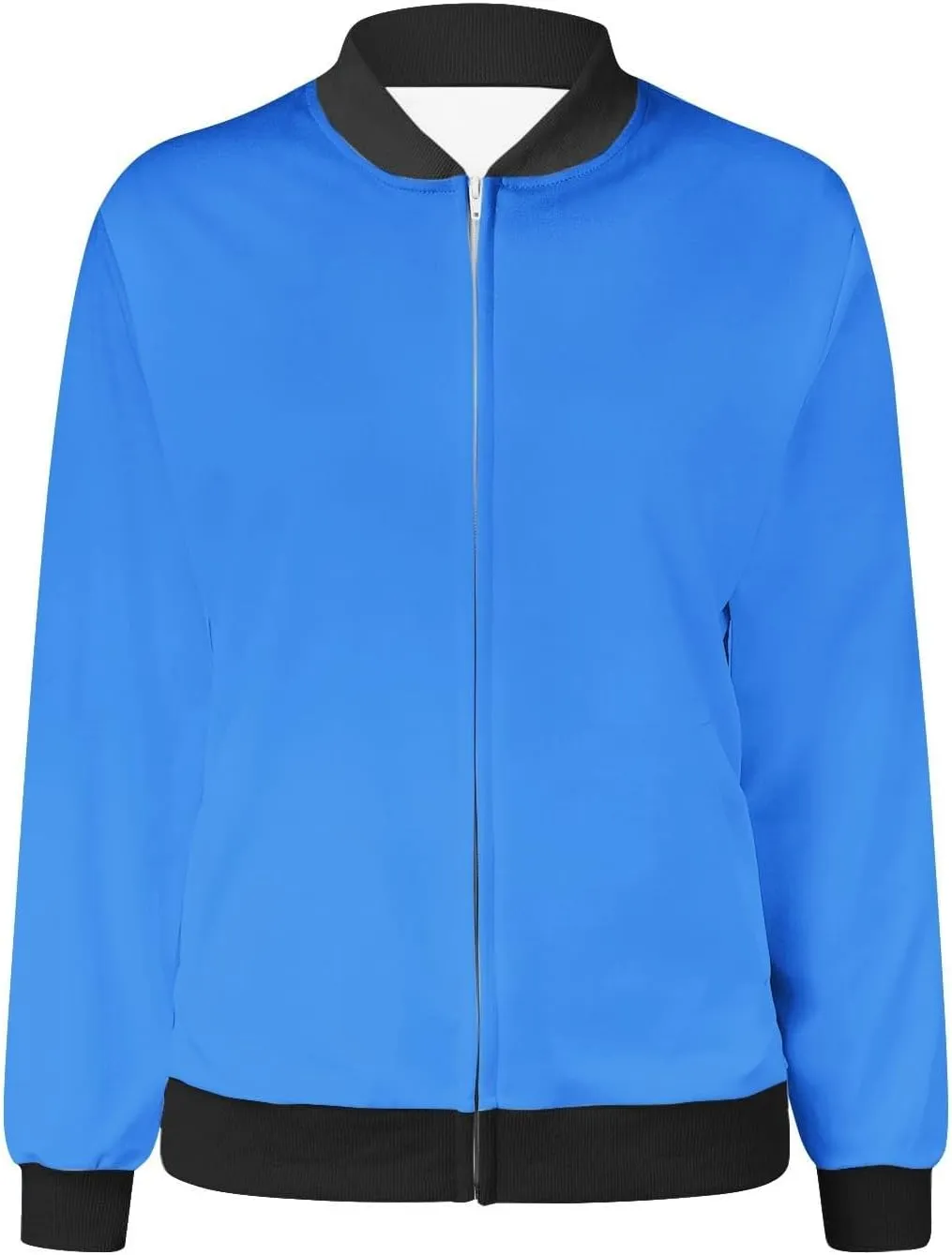 Womens Plus Size Long Sleeve Lightweight Zip Up Oversized Outerwear Windbreaker Casual Striped Bomber Jackets Coat