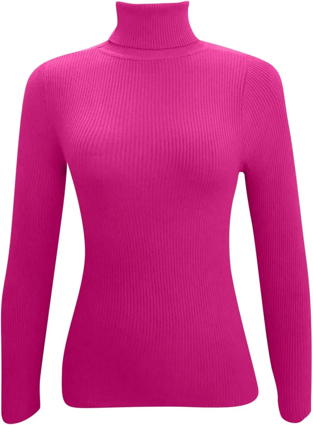 Women's Ribbed Long Sleeve Tops Turtleneck Knit Sweater Slim Fit Basic Trendy Shirts