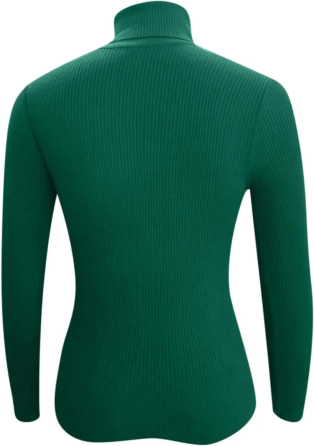 Women's Ribbed Long Sleeve Tops Turtleneck Knit Sweater Slim Fit Basic Trendy Shirts